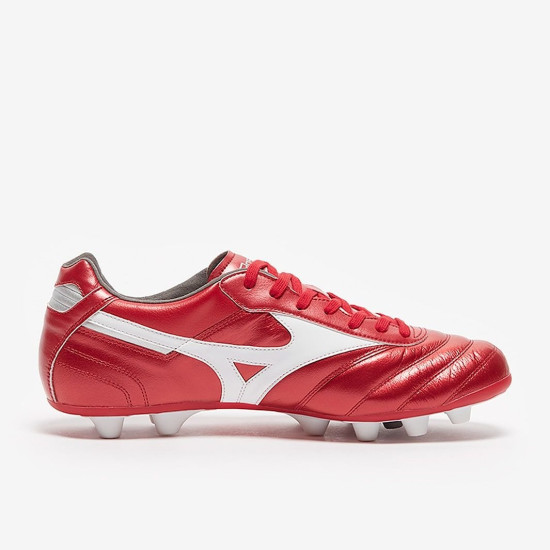 Sepatu Bola Mizuno Morelia II Elite FG High Risk Red White Silver P1GA2212-60