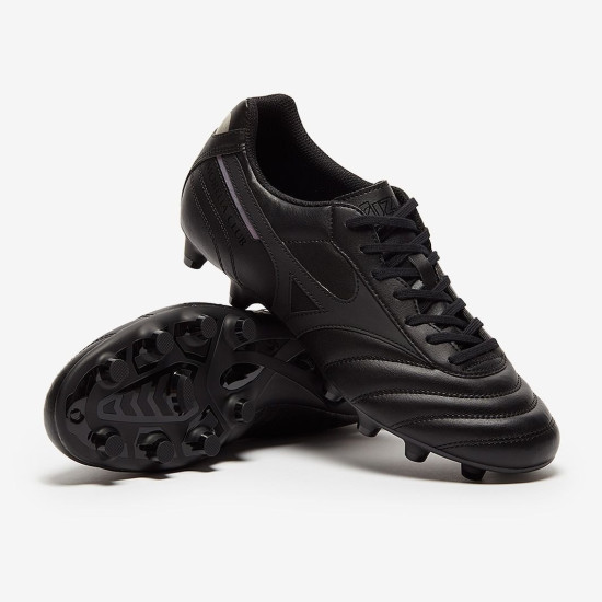 Sepatu Bola Mizuno Morelia II Club FG Black Black Iridescent P1GA2216-99