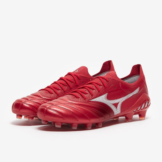 Sepatu Bola Mizuno Morelia Neo III ß Elite FG High Risk Red White High Risk Red P1GA2291-60