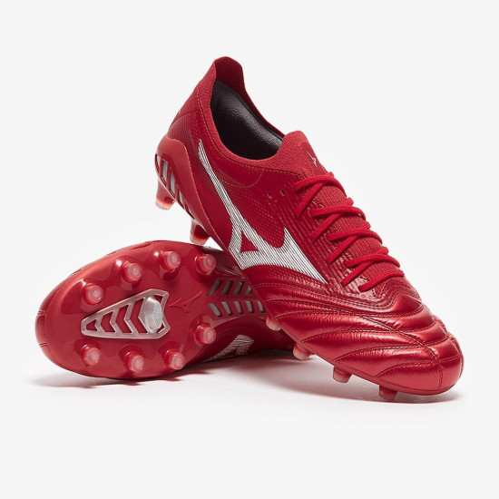 Sepatu Bola Mizuno Morelia Neo III ß Elite FG High Risk Red White High Risk Red P1GA2291-60