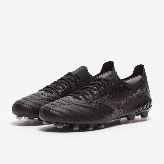 Sepatu Bola Mizuno Morelia Neo III Beta Elite FG Black Iridescent Black P1GA2291-99