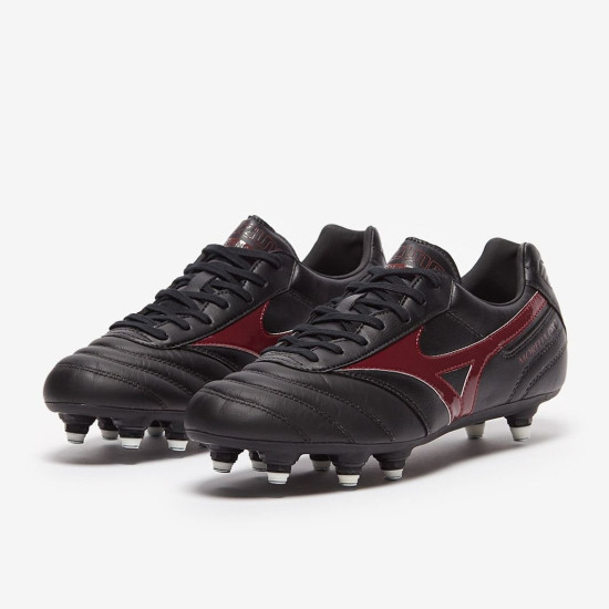 Sepatu Bola Mizuno Morelia II Pro Si SG Black Tawny Port Black P1GC2113-00