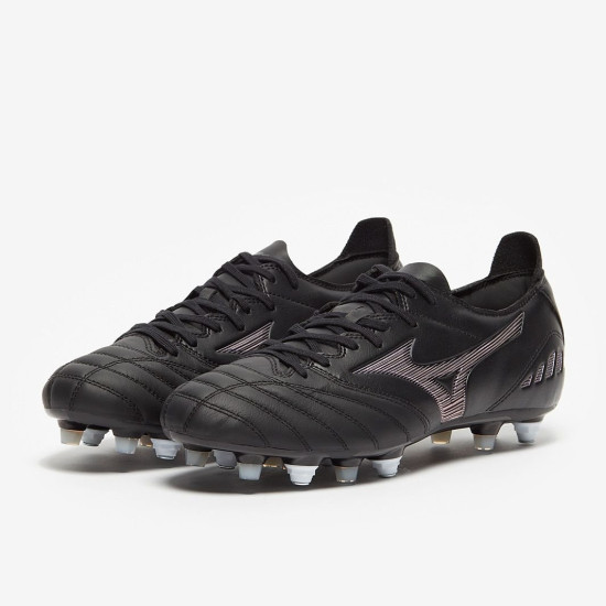 Sepatu Bola Mizuno Morelia Neo III Pro Mix  SG Black Iridescent Black P1GC2283-99