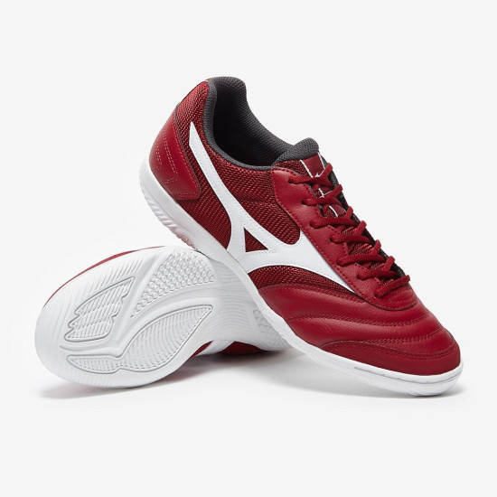 Sepatu Futsal Mizuno Morelia Sala Club IN Biking Red White Q1GA2003-01