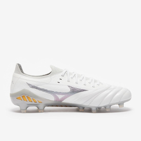 Sepatu Bola Mizuno Morelia Neo III Beta Elite FG White Grey P1GA2391-04