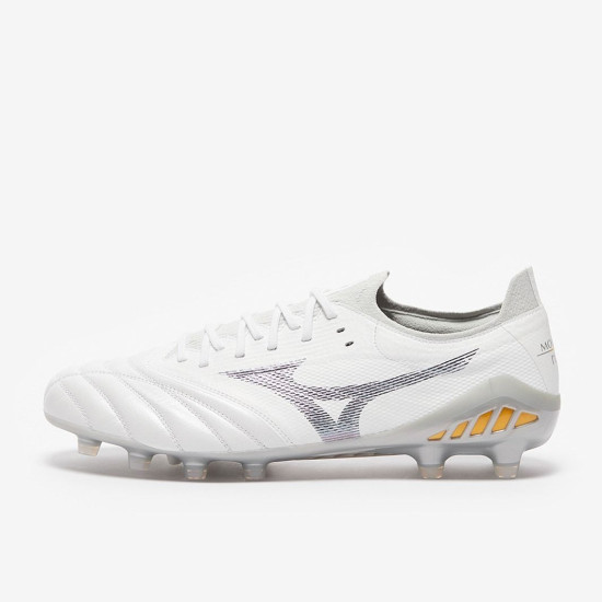 Sepatu Bola Mizuno Morelia Neo III Beta Elite FG White Grey P1GA2391-04