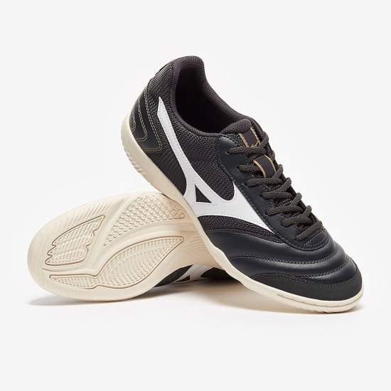 Sepatu Futsal Mizuno Morelia Sala Club IN Paloe Marigold White Black Oyster Q1GA2303-72