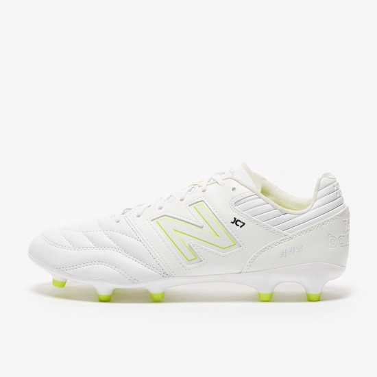 Sepatu Bola New Balance 442 V2 Pro FG White Silver MS41FWW2