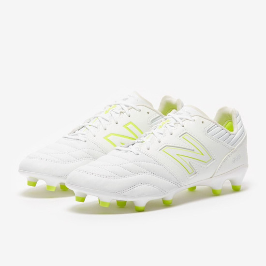 Sepatu Bola New Balance 442 V2 Pro FG White Silver MS41FWW2