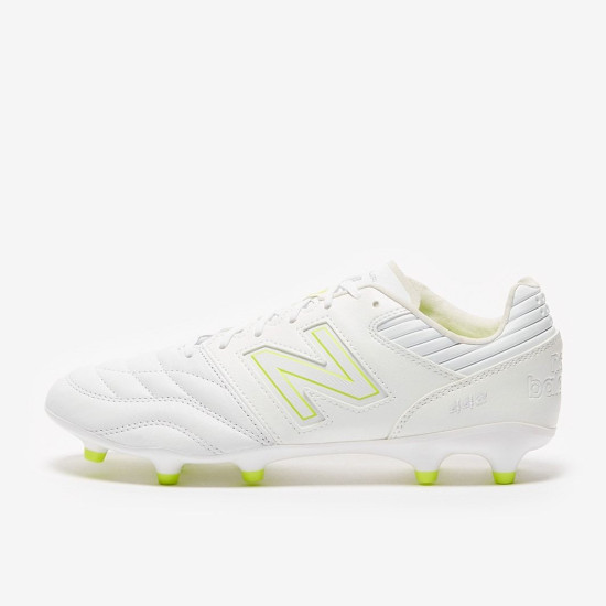 Sepatu Bola New Balance 442 V2 Pro FG White Silver MS41FWW2