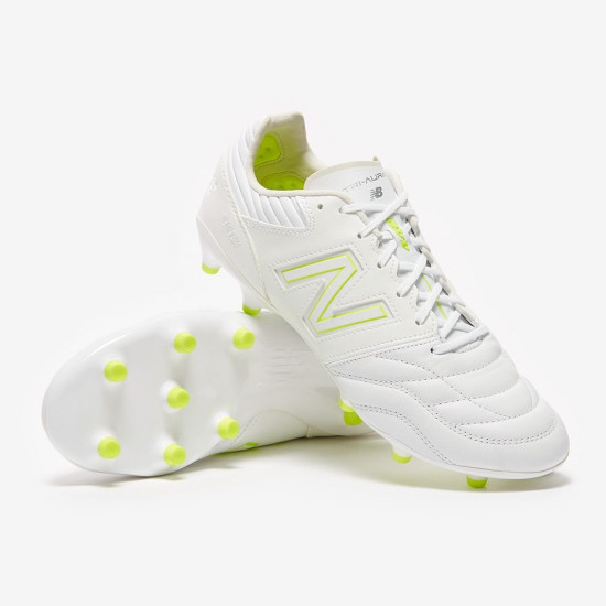 Sepatu Bola New Balance 442 V2 Pro FG White Silver MS41FWW2