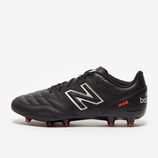 Sepatu Bola New Balance 442 V2 Team FG White Black MS42FBK2