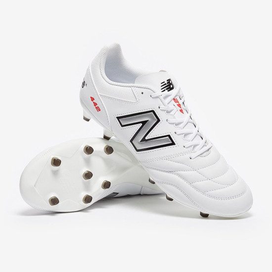 Sepatu Bola New Balance 442 V2 Team FG White Black MS42FWT2