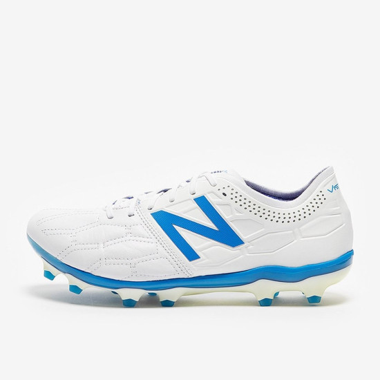 Sepatu Bola New Balance Visaro 2.0 K-Leather FG White Bolt MSVRKFWL