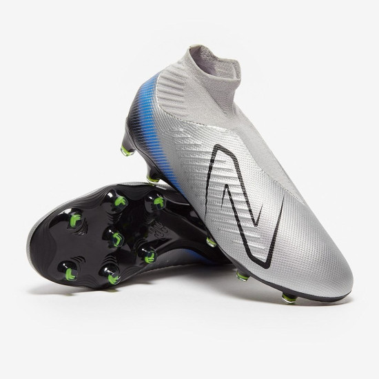 Sepatu Bola New Balance Tekela V4 Magia FG Silver Bright Lapis ST2FSB4