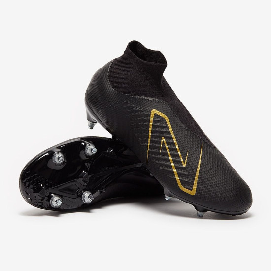 Sepatu Bola New Balance Tekela V4 Magia SG Black Gold ST2SBK4