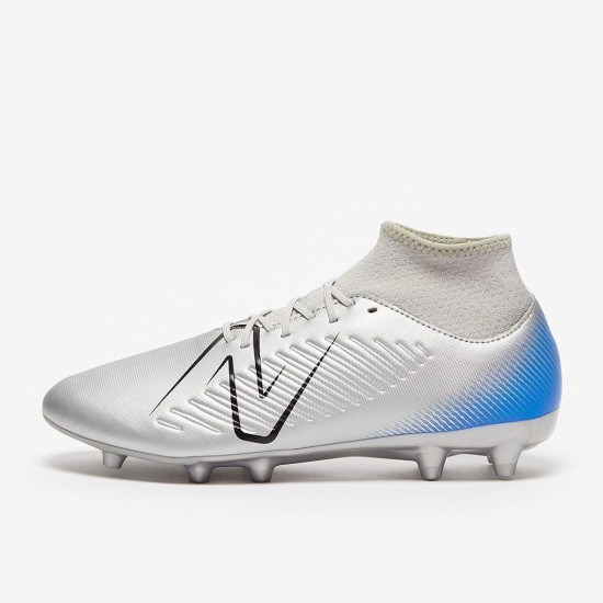 Sepatu Bola New Balance Tekela V4 Magique FG Silver Bright Lapis ST3FSB4