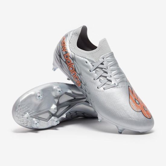 Sepatu Bola New Balance Furon Destroy SG Silver Copper SF2SGG7