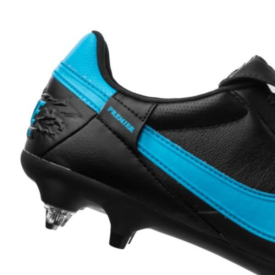 Sepatu Bola Nike Premier III SG PRO Anti Clog Black Laser Blue AT5890-040