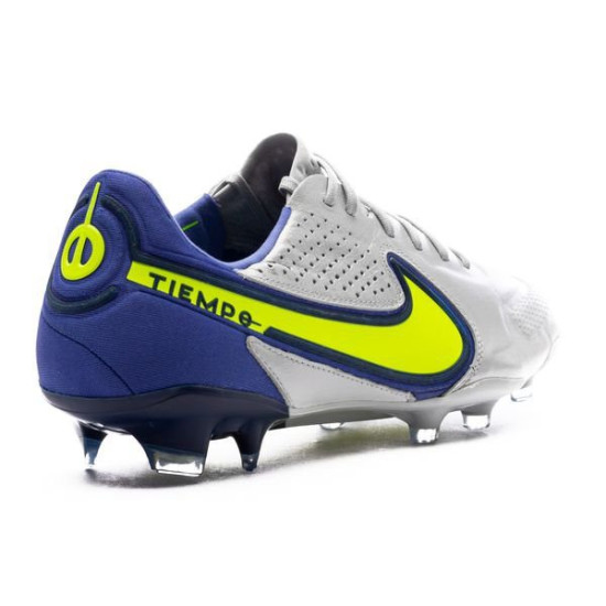 Sepatu Bola Nike Tiempo Legend 9 Elite FG Recharge Grey Fog Volt Sapphire CZ8482-075