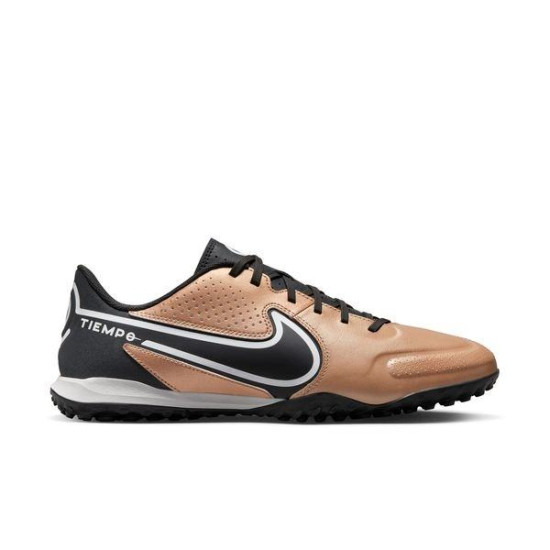 Sepatu Futsal Nike Tiempo Legend 9 Academy TF Small Sided Metallic Copper White Off Noir DA1191-810