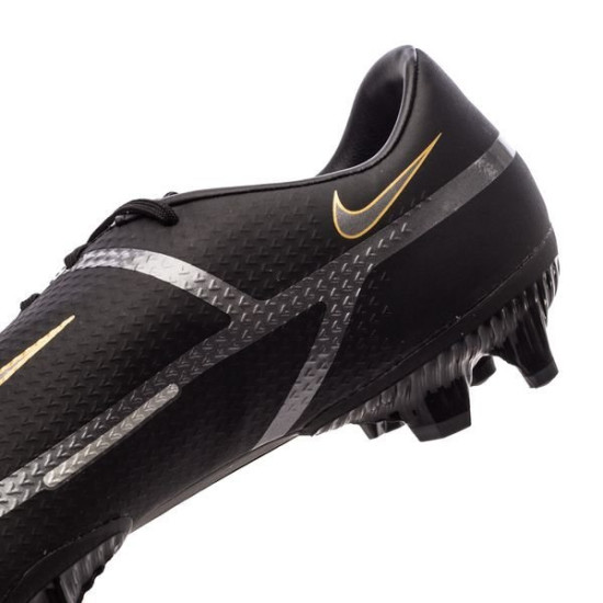 Sepatu Bola Nike Phantom GT 2 Academy MG Shadow Black Metallic Dark Grey Metallic Gold DA4433-007