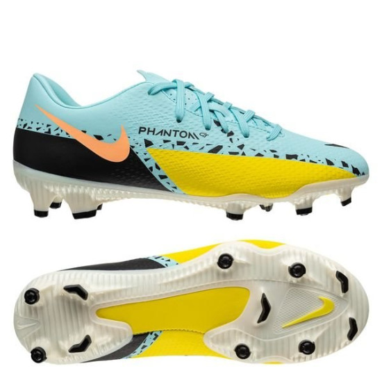 Sepatu Bola Nike Phantom GT 2 Academy MG Lucent Glacier Ice Black Yellow Strike DA4433-407