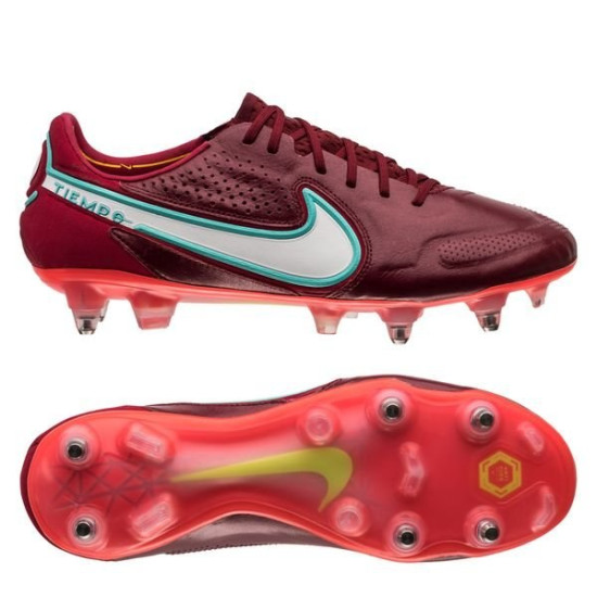 Sepatu Bola Nike Tiempo Legend 9 Elite SG PRO Anti Clog Blueprint Team Red White Mystic Hibiscus DB0822-616