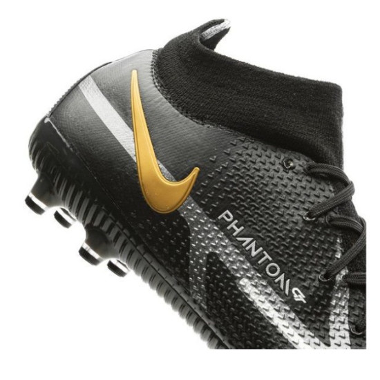 Sepatu Bola Nike Phantom GT 2 Elite DF AG PRO Shadow Black Metallic Dark Grey Metallic Gold DC0749-007