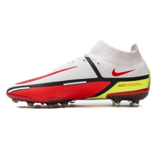 Sepatu Bola Nike Phantom GT 2 Elite DF AG PRO Motivation White Bright Crimson Volt Black DC0749-167