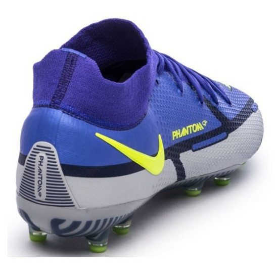 Sepatu Bola Nike Phantom GT 2 Elite DF AG PRO Recharge Sapphire Volt Grey Fog Blue Void DC0749-570