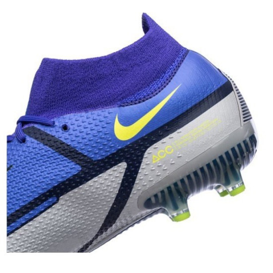 Sepatu Bola Nike Phantom GT 2 Elite DF AG PRO Recharge Sapphire Volt Grey Fog Blue Void DC0749-570