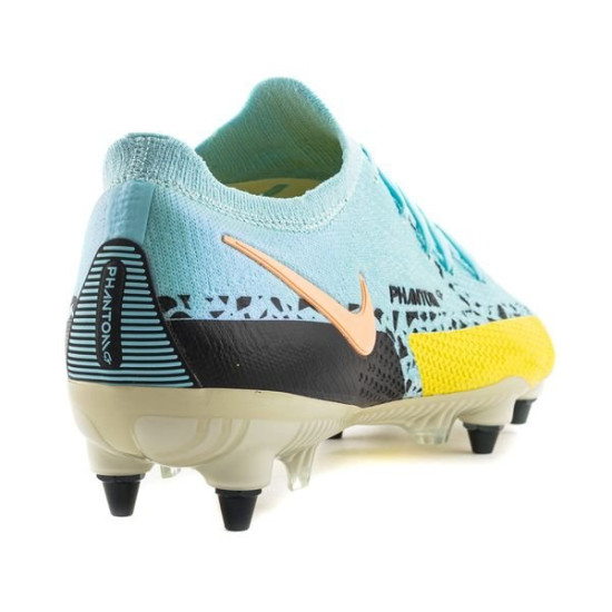 Sepatu Bola Nike Phantom GT 2 Elite SG PRO Anti Clog Lucent Glacier Ice Black Yellow Strike DC0753-407