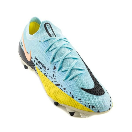 Sepatu Bola Nike Phantom GT 2 Elite SG PRO Anti Clog Lucent Glacier Ice Black Yellow Strike DC0753-407