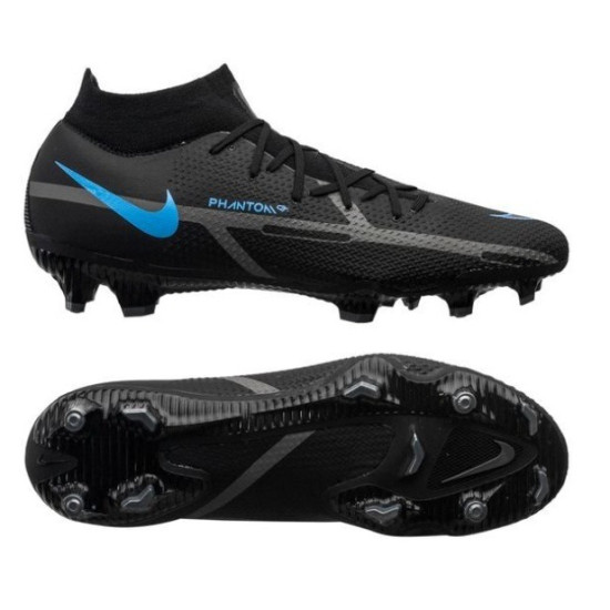 Sepatu Bola Nike Phantom GT 2 Pro DF FG Renew Black Iron Grey DC0759-004