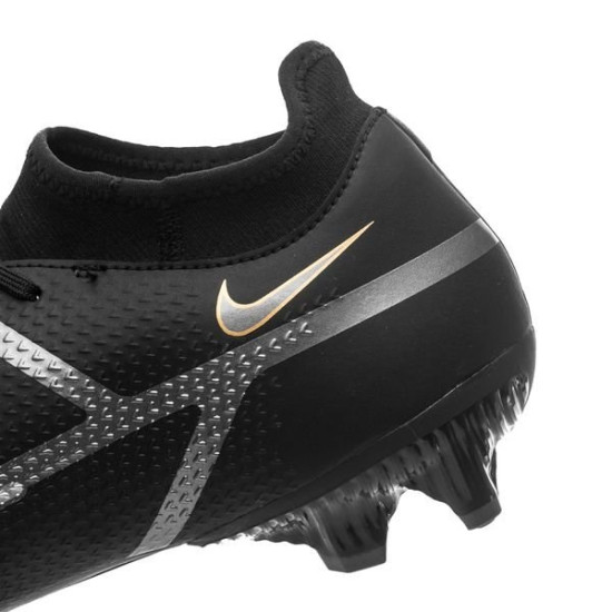 Sepatu Bola Nike Phantom GT 2 Academy DF MG Shadow Black Metallic Dark Grey Metallic Gold DC0797-007