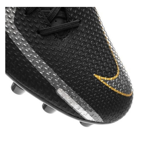 Sepatu Bola Nike Phantom GT 2 Academy AG Shadow Black Metallic Dark Grey Metallic Gold DC0798-007