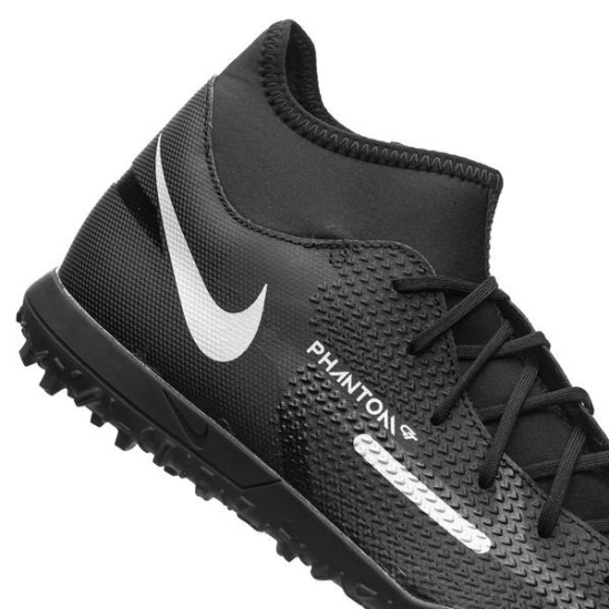 Sepatu Futsal Nike Phantom GT 2 Club DF TF Shadow Black Metallic Silver Dark Grey DC0820-007