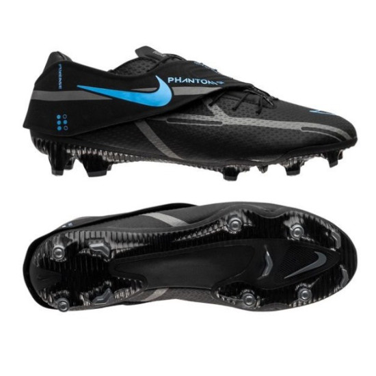 Sepatu Bola Nike Phantom GT 2 Academy FlyEase MG Renew Black Iron Grey DH9638-004