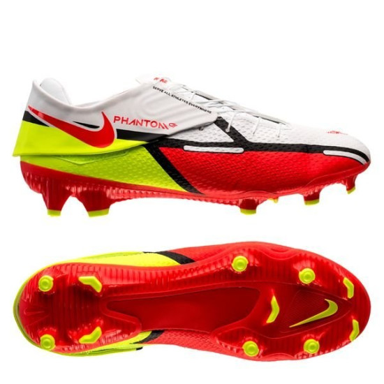 Sepatu Bola Nike Phantom GT 2 Academy FlyEase MG Motivation White Bright Crimson Volt DH9638-167