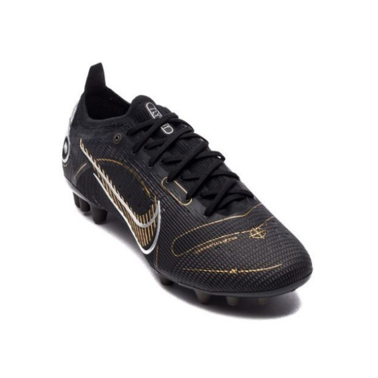 Sepatu Bola Nike Mercurial Vapor 14 Elite AG PRO Shadow Black Metallic Gold Metallic Silver DJ2833-007