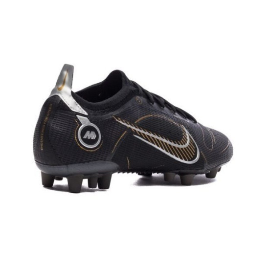 Sepatu Bola Nike Mercurial Vapor 14 Elite AG PRO Shadow Black Metallic Gold Metallic Silver DJ2833-007