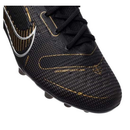 Sepatu Bola Nike Mercurial Vapor 14 Elite AG PRO Shadow Black Metallic Gold Metallic Silver DJ2833-007