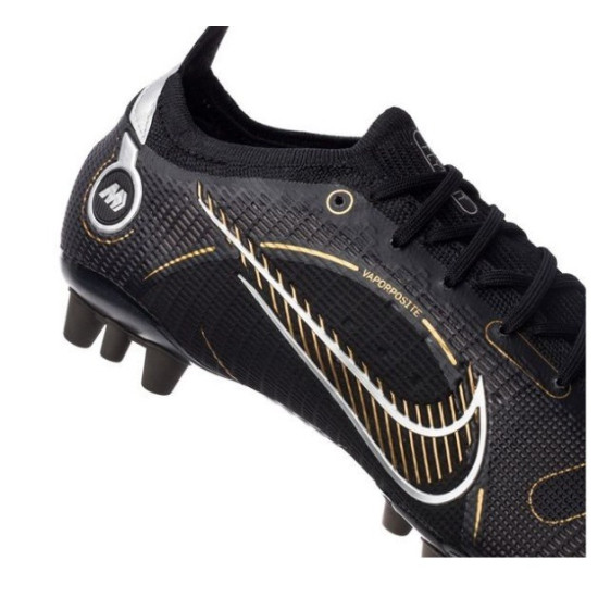 Sepatu Bola Nike Mercurial Vapor 14 Elite AG PRO Shadow Black Metallic Gold Metallic Silver DJ2833-007