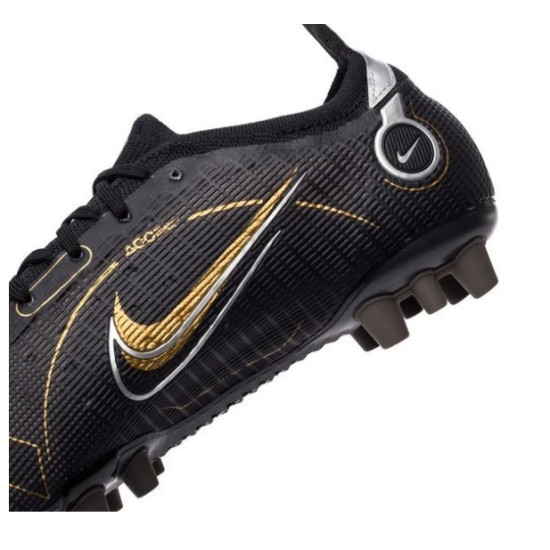 Sepatu Bola Nike Mercurial Vapor 14 Elite AG PRO Shadow Black Metallic Gold Metallic Silver DJ2833-007