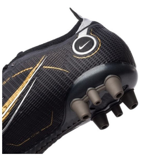 Sepatu Bola Nike Mercurial Vapor 14 Elite AG PRO Shadow Black Metallic Gold  Metallic Silver DJ2833