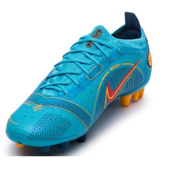 Sepatu Bola Nike Mercurial Vapor 14 Elite AG-PRO Blueprint Chlorine Blue Laser Orange Marina DJ2833-484