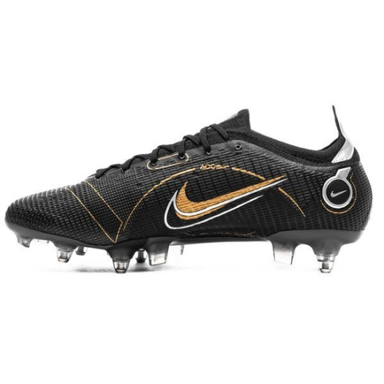 Sepatu Bola Nike Mercurial Vapor 14 Elite SG PRO Anti Clog Shadow Black Metallic Gold Metallic Silver DJ2834-007