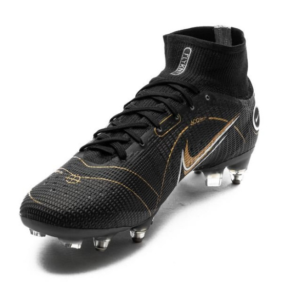 Sepatu Bola Nike Mercurial Superfly 8 Elite SG PRO Anti Clog Shadow Black Metallic Gold Metallic Silver DJ2840-007