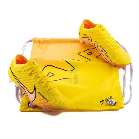 Sepatu Bola Nike Air Zoom Mercurial Vapor 15 Elite FG Lucent Yellow Strike Sunset Glow Doll DJ4978-780